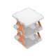thumbnail image 2 of Estantería de almacenamiento DIY | Organizador ajustable de 3 niveles para zapatos, plantas y baño | Estantería de plástico moderna de estilo escandinavo | Verde, naranja y azul, 2 of 6