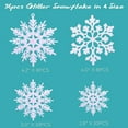 thumbnail image 4 of 32oz Ombre-Fuschia Green Paquete de 36 adornos de copo de nieve blancos de plástico, decoraciones navideñas de invierno, decoraciones colgantes de copo de nieve para el árbol de, 4 of 5