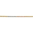 thumbnail image 3 of 14K Tri-Color Gold 2.9mm Diamond Cut Rope Chain 20 IN, 3 of 6