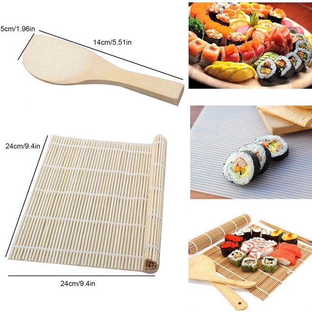 Tapete de bambú MFZFUKR para Sushi Kit de fabricación de Sushi de bambú Kit DIY de Sushi