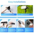 thumbnail image 6 of VOCOO 2Packs Solar Spotlights, Outdoor Landscape 24LED Solar Lights with Auto on/off, 6500K Daylight White LED, Ground Stake & Wall Mount for Garden Backyard, 6 of 9
