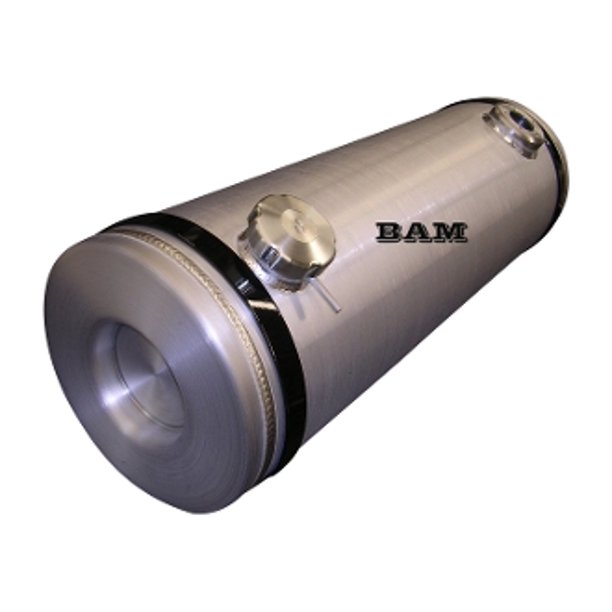 8x33 END FILL Round Spun Aluminum Gas Tank w/ SENDING UNIT FLANGE