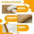 thumbnail image 3 of Cat Scratcher Mat 2pcs Cat Scratch Pad 23.6 X 15.7 Inch Cat Scratcher for Indoor Cats with Sticky Velcro Tapes Protection Scratching Board, 3 of 6
