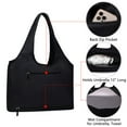 thumbnail image 3 of HAWEE Utility Shoulder Bag for Women Black Tote Purse with Wet Umbrella Pocket and Water Bottle Pocket Fits 13.3” Laptop, 3 of 7
