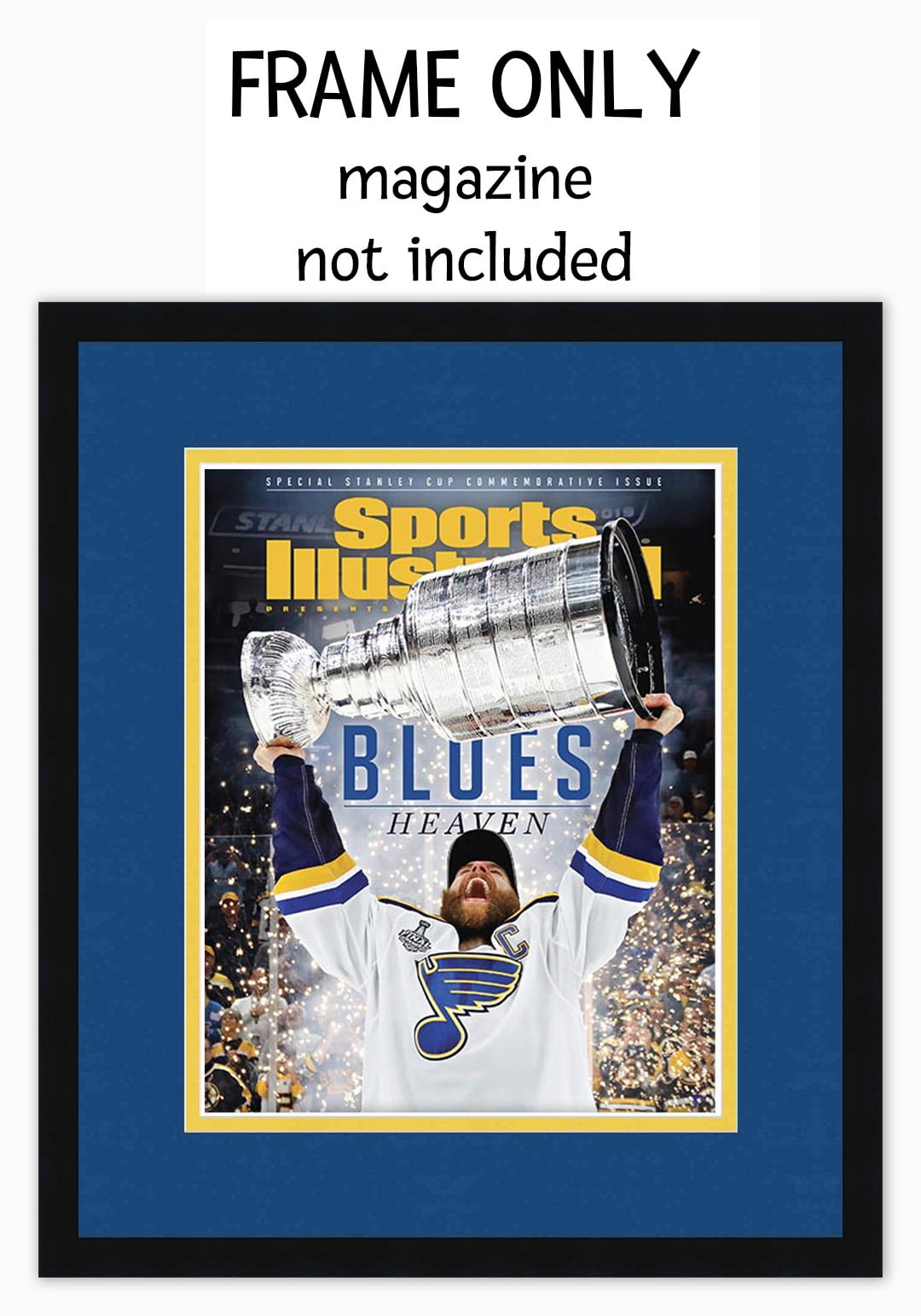 Sports Illustrated Magazine Frame with St Louis Blues Colors Double