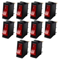 thumbnail image 1 of 10 Interruptores Basculantes KCD3-101N de 3 Terminales para Ollas Arroceras Eléctricas y Pequeños Electrodomésticos, Color Rojo., 1 of 5