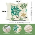 thumbnail image 2 of Hello Winter Vibes Pine Tree Decorative Throw Pillow Covers 16 x 16 Set of 4, Green Get Cozy Snowflake Stripes Porch Outdoor Home Decor, Christmas Let It Snow Seasonal Couch Cushion Case, 2 of 6
