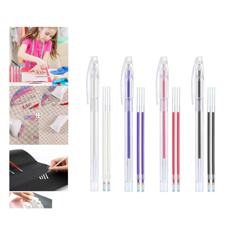 12pcs/lot ink Disappearing Heat Erase Pen Refills Fabric Marking Pen For  Dressmaking Craft Quilting DIY Sewing Tools