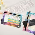 thumbnail image 4 of Colorful Clouds on Sea 2 Pack Pencil Pouch for 3 Ring Binder Smooth Zipper Folders with Pockets Clear Window Pencil Case, 4 of 6