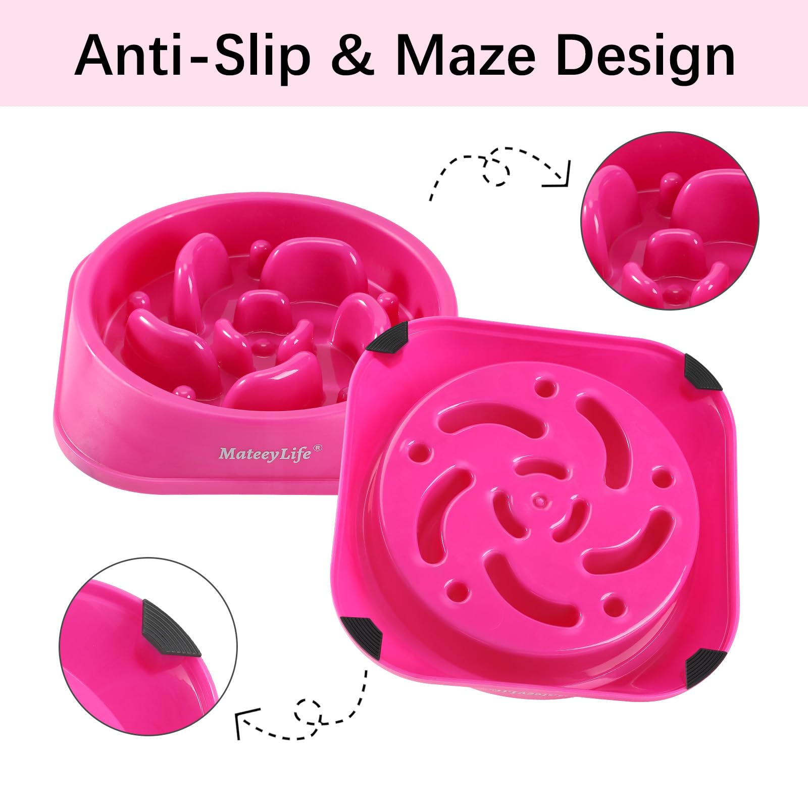MateeyLife Slow Feeder Dog Bowl Maze Puzzle photo 4