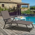 Chaise Lounge Chair with 5 Adjustable Reclining Positions, Patio