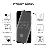 Samsung Galaxy S20 ULTRA (6.9) Tempered Glass Screen Protector 3D Curved Edgeless Tempered Glass Anti-Scratch, Clear [Support Fingerprint Unlocking] LCD Screen Protector for Samsung Galaxy S20 Ultra
