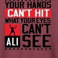 thumbnail image 3 of Muhammad Ali - Boxing Legend - Your Hands Can't Hit - Women's Lightweight French Terry Long Sleeve Shirt, 3 of 5