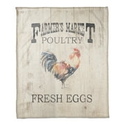 Creative Products Farmers Market Poultry 50x60 Coral Fleece Blanket