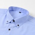 thumbnail image 4 of YFNNUP Dress Shirts for Mens Button Down Tshirt Hipster Long Sleeve T-Shirts 2025 Trendy Solid Lapel Neck Tee Shirt Formal Party Tee, 4 of 8