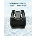thumbnail image 4 of Yvette Women High Impact Sports Bras Plus Size Racerback Workout Bra for Large Bust Running Fitness,Black,Large, 4 of 8