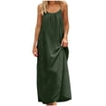 thumbnail image 2 of LVHAOGJOB Robe Tendance pour Femmes Maxi à Bretelles Spaghetti Robe d'Été Dos Nu Longue Sans Manches Plage Robe d'Été pour Femmes, 2 of 5