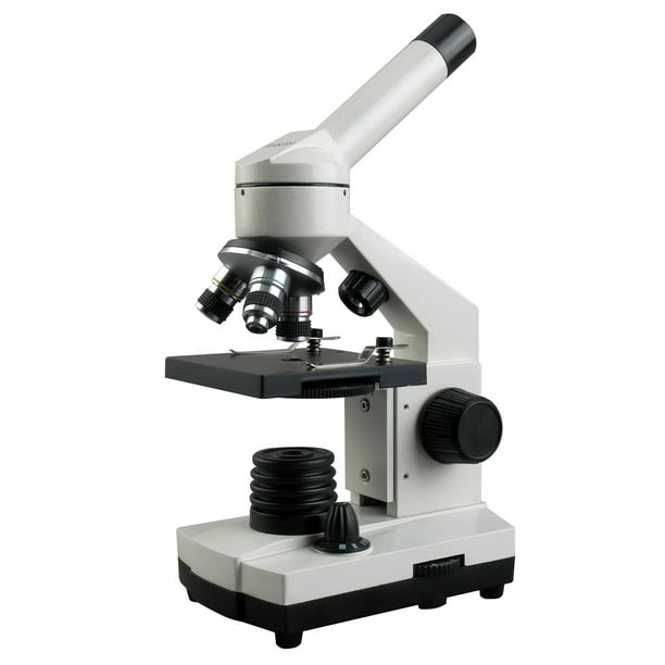AmScope 40X1000X Cordless LED Metal Frame Compound Microscope w Top & Bottom Lights New