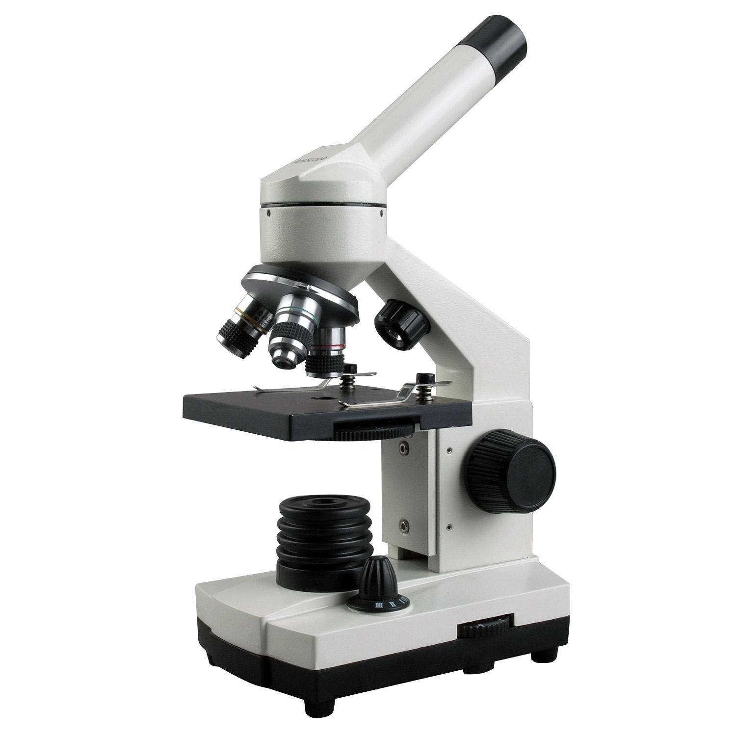 AmScope 40X 1000X Cordless LED Metal Frame Compound Microscope W Top 