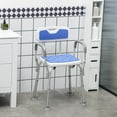 thumbnail image 2 of HOMCOM Chaise de Douche Réglable avec Accoudoirs Dossier Siège Rembourré pour Aînés, 2 of 10