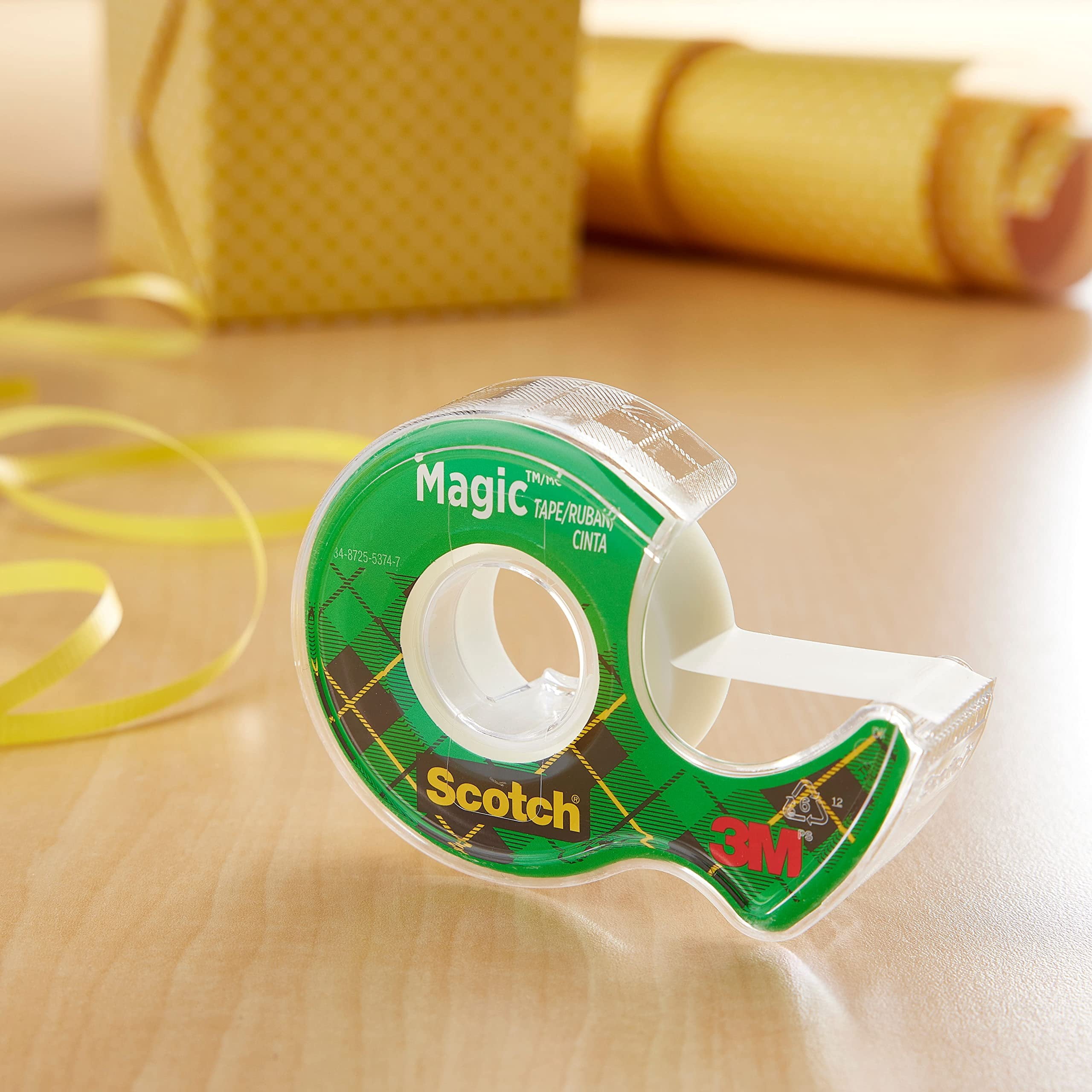 Scotch Magic Tape - Invisible, Writable, Photo Safe - 12 Pack, 3/4â€ x 650â€