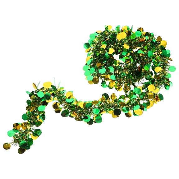 St Patricks Day Garland Tinsel Decoration for Holiday Tree Party Latte