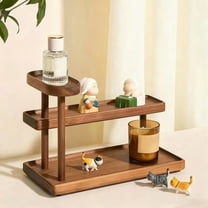 Wooden Multi-Tier Storage Display Rack | Desktop Organizer for Cups, Tea Sets, Perfume & Cosmetics | Solid Wood Decorative Stand with Sturdy Construction