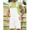 thumbnail image 3 of Denim Overalls for Men Jean Shorts Jumpsuit Work Bibs Coveralls with Zipper, 3 of 8