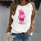 thumbnail image 5 of Gibobby Divertidas Sudaderas Sudadera con capucha informal sin sombrero con cuello redondo y mangas raglán con estampado divertido del día de San Valentín para mujer (Marrón, M), 5 of 5