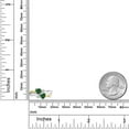 thumbnail image 3 of Gem Stone King 925 Silver and 10K Yellow Gold Green Nano Emerald and White Lab Grown Diamond Ring for Women (1.02 Cttw, May Birthstone, Heart Shape 5MM, Size 9), 3 of 5