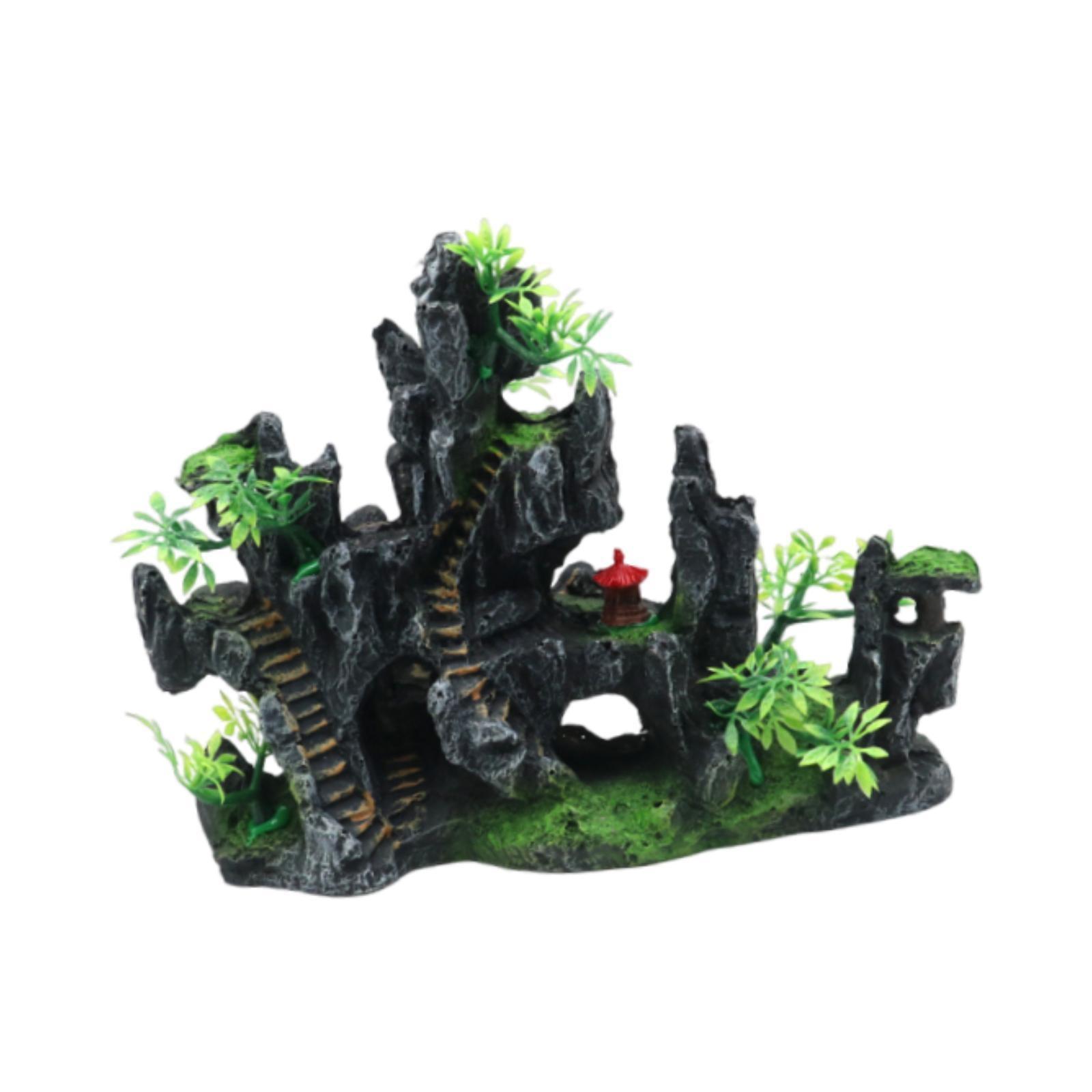 TISHITA Aquarium Decoration Rockery, ing Tank Decoration, Tank Landscape Jewelry, Mountain View Stone Ornament for Lawn Balcony