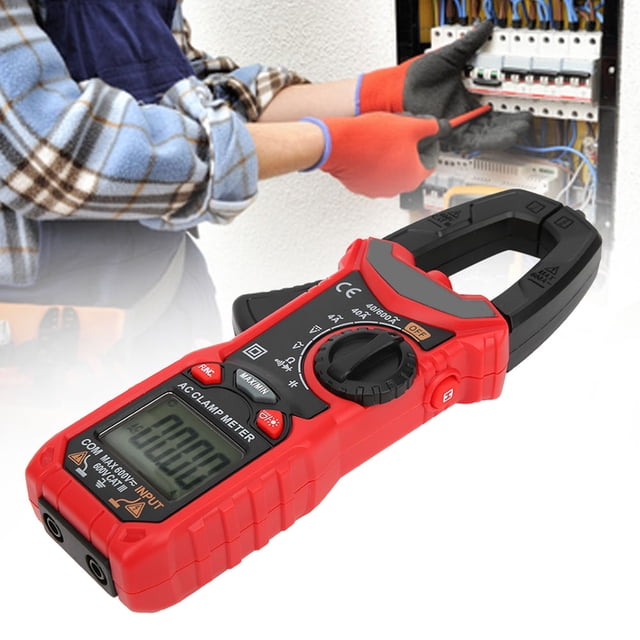 Medidor HT206A Mano LCD Digital Pinza Amperimétrica Multímetro Ac DC Voltaje Corriente Resistencia Probador