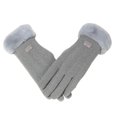 thumbnail image 2 of Dress Choice Women Winter Warm And Cute Touchscreen Gloves Fleece Lining Gloves Fuzzy Cuff Thermal Soft Gloves, 2 of 8