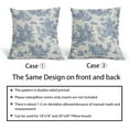thumbnail image 5 of French Country Pillow Covers Set of 2 16x16 Inch Vintage Toile Blue Cotton Linen Polyester Decorative Throw Pillow Case Cushion Cover for Bedroom Sofa Living Room Couch Chair Office, 5 of 6
