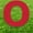 Red, variant on Green Letter O 20 inches tall
