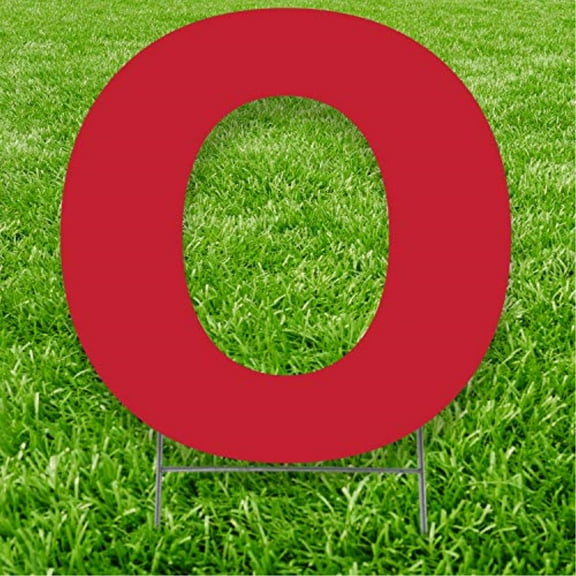 Red Letter O 20 inches tall