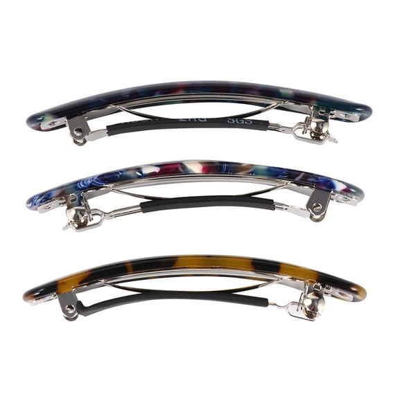 NICEXMAS Acetate Hairpin for Women Elegant Fashion Hair Clips Assorted Color Durable Reusable 3 Pieces