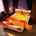 thumbnail image 2 of Homewish Cartoon Minimalism Bed Sheets for Kids, Sun Sea Wave Full Size Sheets, 4 Pieces, 1 Flat Sheet, 1 Fitted Sheet and 2 Pillowcases, 2 of 6