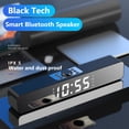 thumbnail image 2 of HEVIRGO Bluetooth 5.0 Wireless Rechargeable LED Bar Alarm Clock Speaker Music Player, 2 of 8
