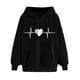 thumbnail image 1 of ICHUANYI Clearance Women's Winter Hoodie Sweatshirt Pullover Tops Long Sleeved Comfortable(Black, XXL) ICHUANYI WER2023081005648, 1 of 3