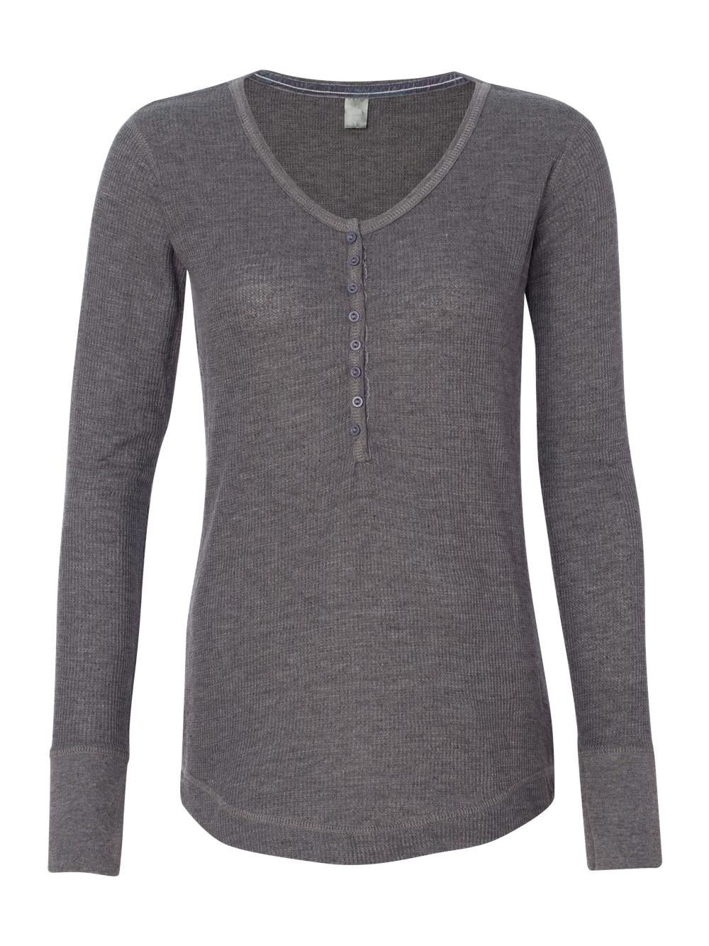 J. America J. America TShirts Ladies' Thermal Henley