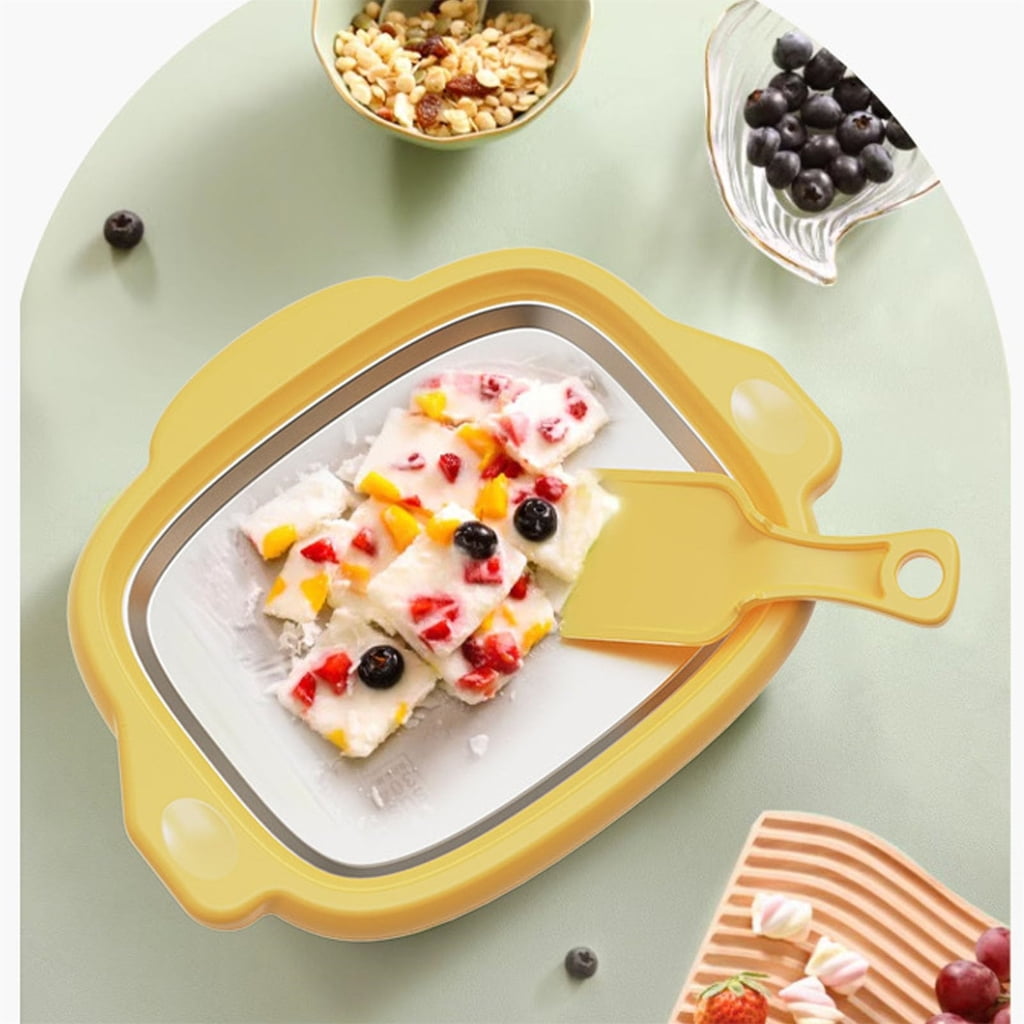 7829 Yogurt Machine Freezing Yogurt Maker Stainless Steel Ice Cream Roll Machine Rolled Ice Cream Maker Kit