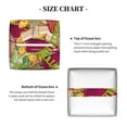 thumbnail image 4 of Goofa Colored Large Mushrooms and Leaves Tissue Box Cover PVC Leather Tissue Holder Square Facial Tissue Case Facial Paper Organizer Dispenser for Bathroom, Vanity Countertop, 4 of 8