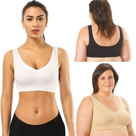 

Elbourn 1Pack Women s Seamless Comfortable Sports Bra with Removable Pads for Yago Sleep