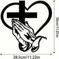 thumbnail image 3 of Elegant Metal Heart Wall Art – Decorative Sculpture for Indoor/Outdoor, Wrought Iron Cross Design for Living Room, Patio, Farmhouse, and Garden Decor, 15.74 inches, 3 of 8