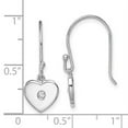 thumbnail image 2 of Primal Silver Sterling Silver Rhodium-plated Cubic Zirconia Heart Dangle Earrings, 2 of 4