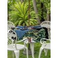 thumbnail image 2 of Outdoor Tablecloth with Umbrella Hole and Zipper, Black Christmas Round Table Cloth 54 Inch Waterproof Tablecloth, Xmas Christmas Tree Snowflake Picnic Table Cover for Patio Camping, 2 of 7