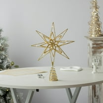 InsCrazy Lighted Christmas Star Tree Topper 13.4in/34cm with 20 LED Lights Xmas Tree Ornaments Indoor Outdoor Christmas Decorations