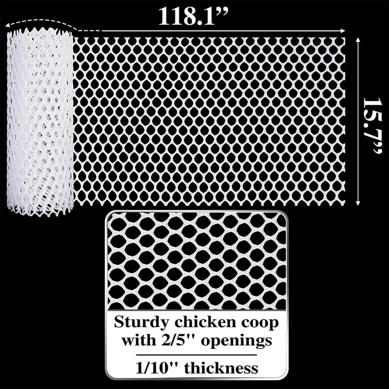 Tboline Chicken Wire Fence Mesh Fencing Wire Gardening Poultry Floral Net (Black), Size: 300