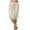 *Beige, variant on Women's High Waisted Drawstring Capri Leggings ,Slim Fit Casual Athletic Pants with Pockets Black,Womens Plus L